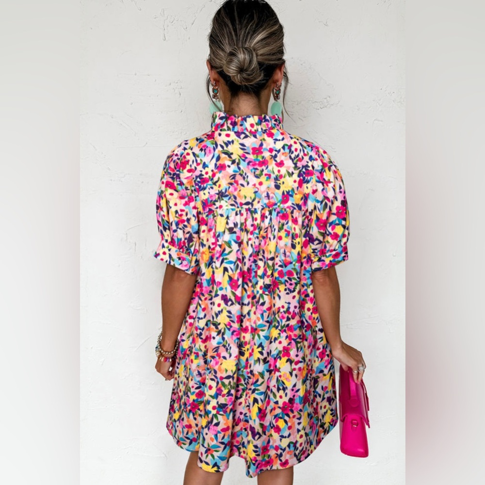 Gwynn - Floral Multicolor Women's dress - Picture 2 of 8